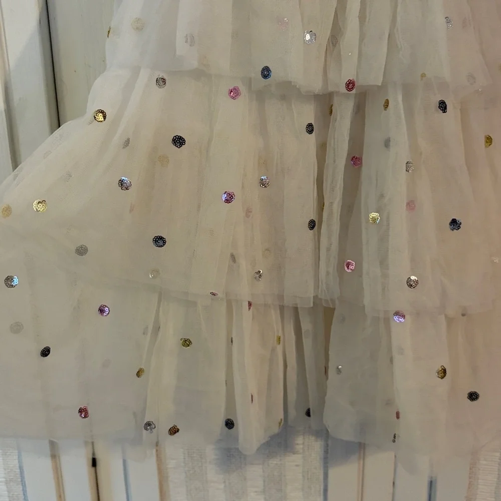 Meri Meri Sequin Tulle Angel Costume dress up size 5/6